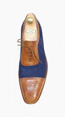 Bicolor semi-brogue oxford handmade shoes by Rozsnyai 272VA (3)